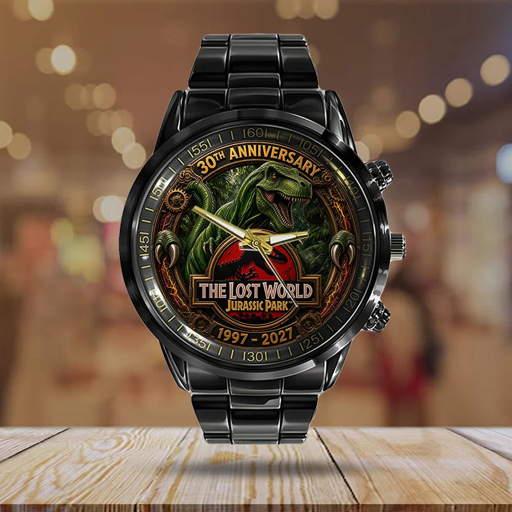 The Lost World: Jurassic Park 30th Anniversary Black Stainless Steel Watch - TMTHU8774
