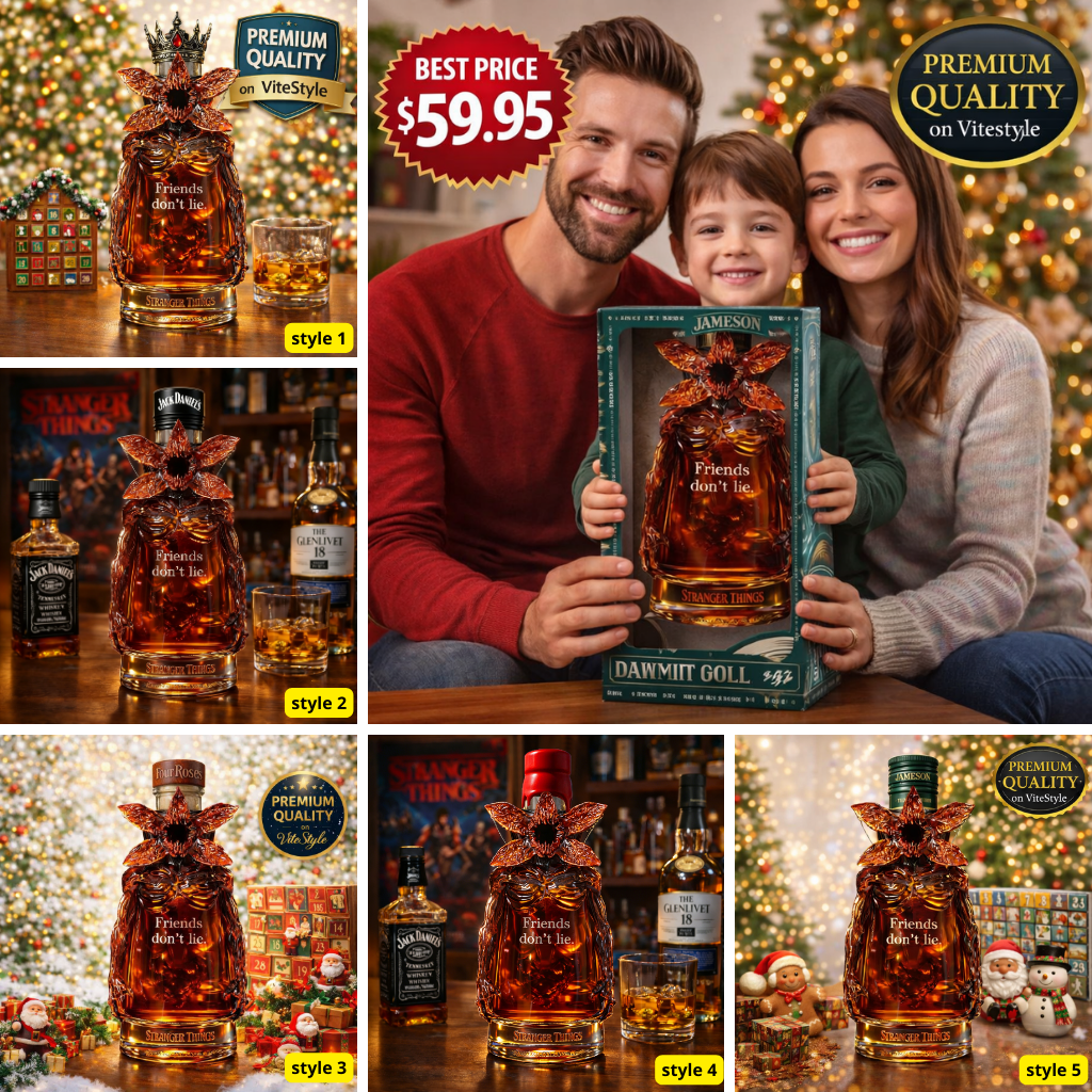 The Other Side Stranger Things Whisky Bottle