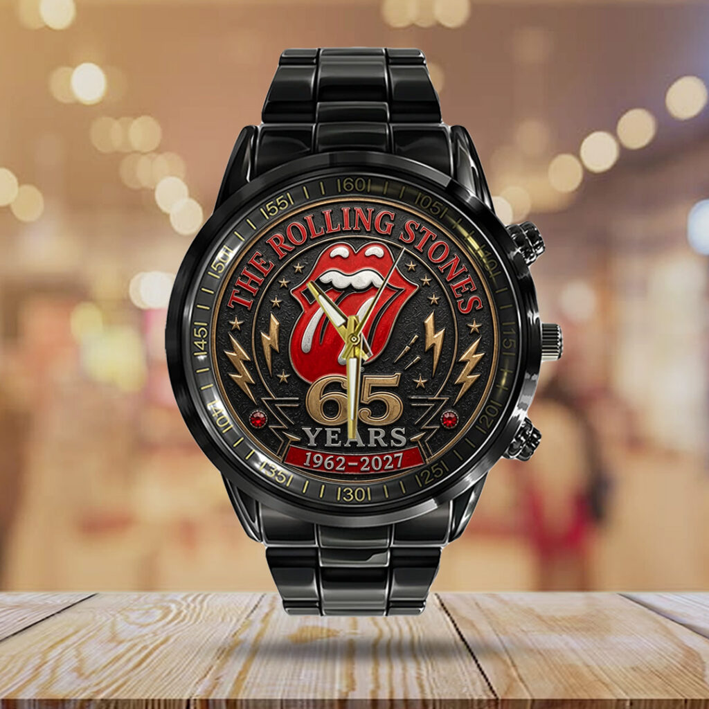 The Rolling Stones 65 Years Anniversary Black Stainless Steel Watch - TANTN24555