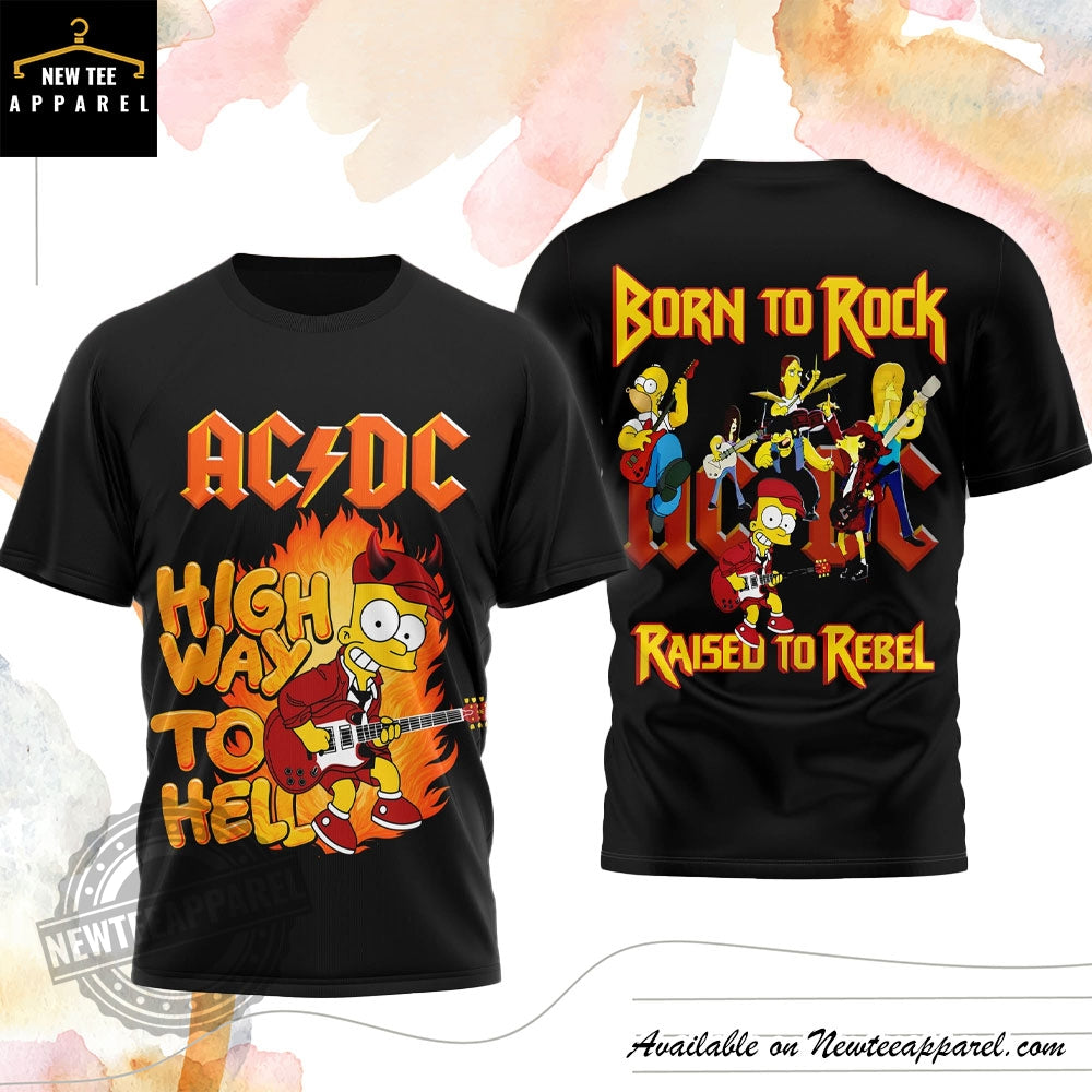The Simpsons Acdc Mashup Shirt