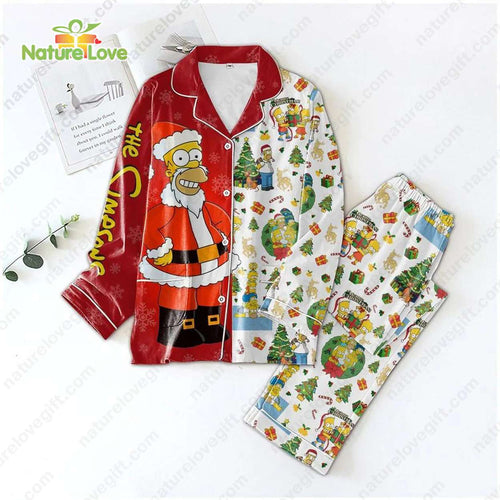 The Simpsons Christmas Santa Homer Simpson Pajamas Set