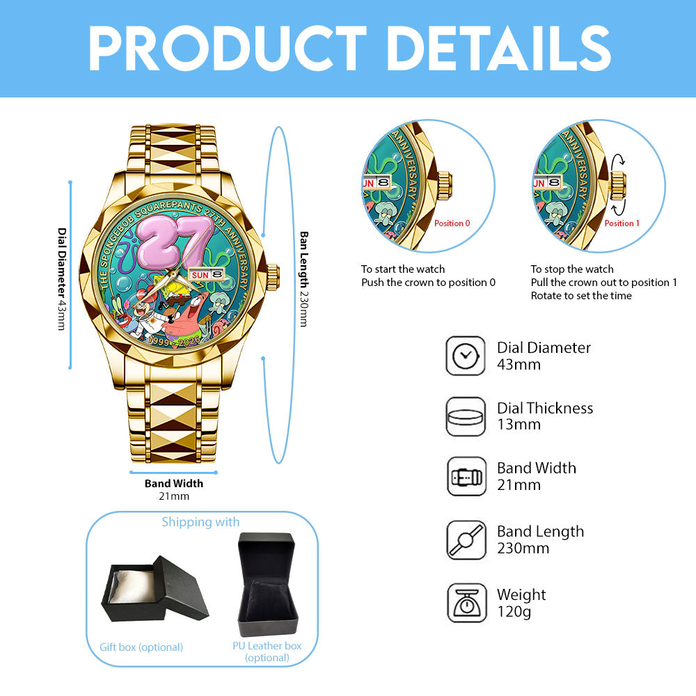 SpongeBob SquarePants Alloy Luxury Quartz Watch - TMTHU3337