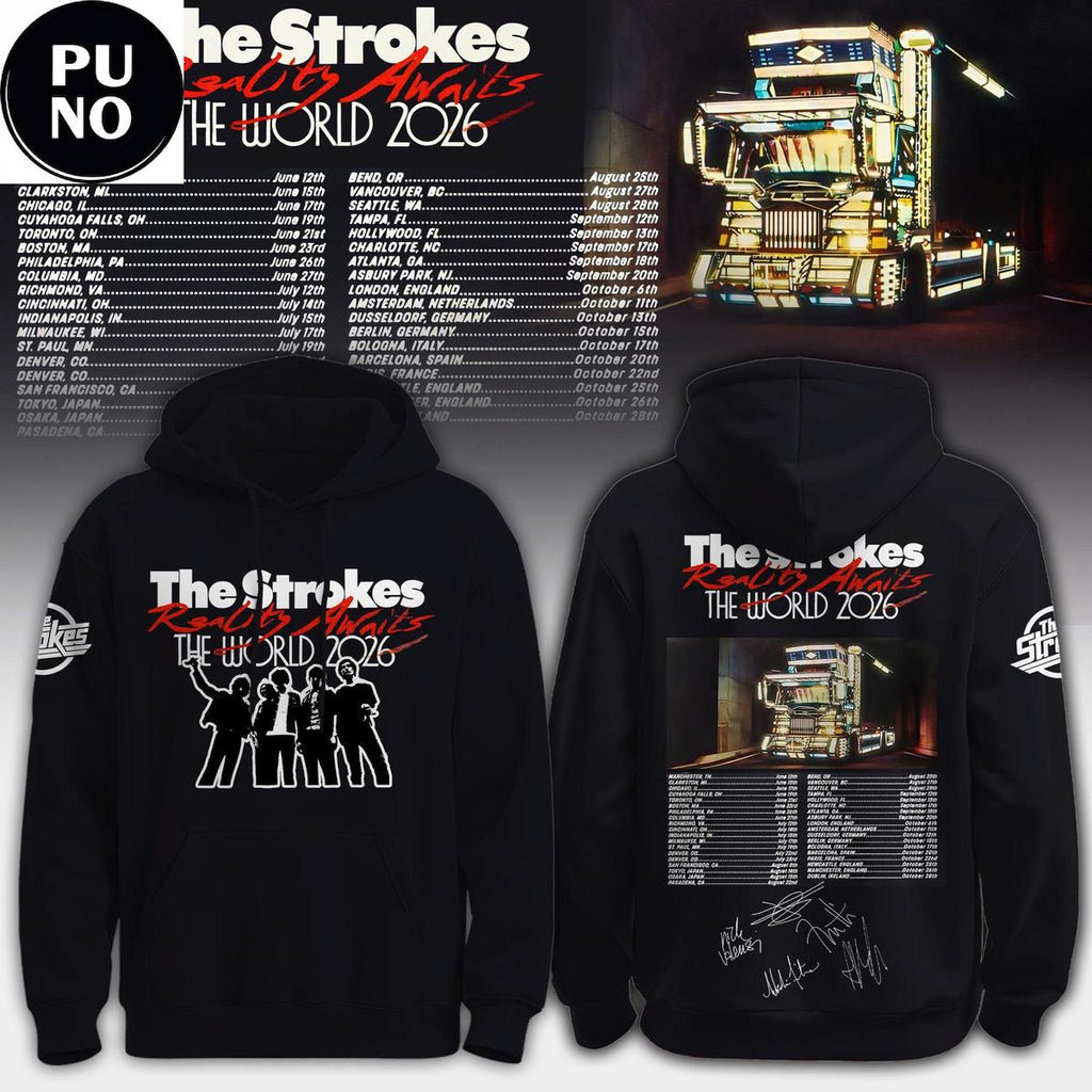 The Strokes Reality Awaits Tour 2026 Hoodie T-Shirt