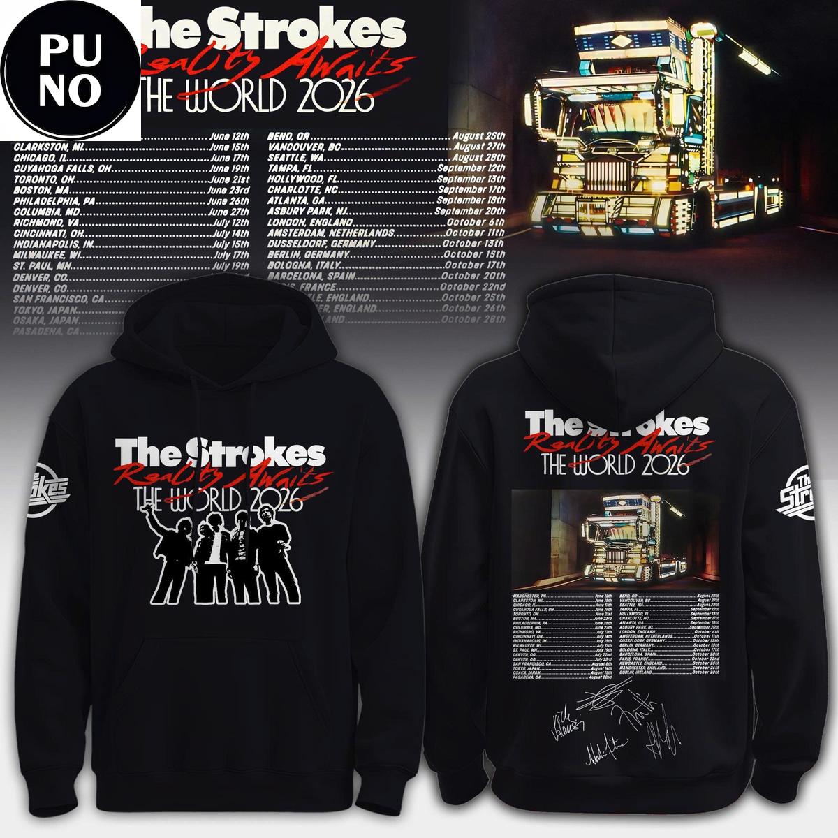 The Strokes Reality Awaits Tour 2026 Hoodie T-Shirt