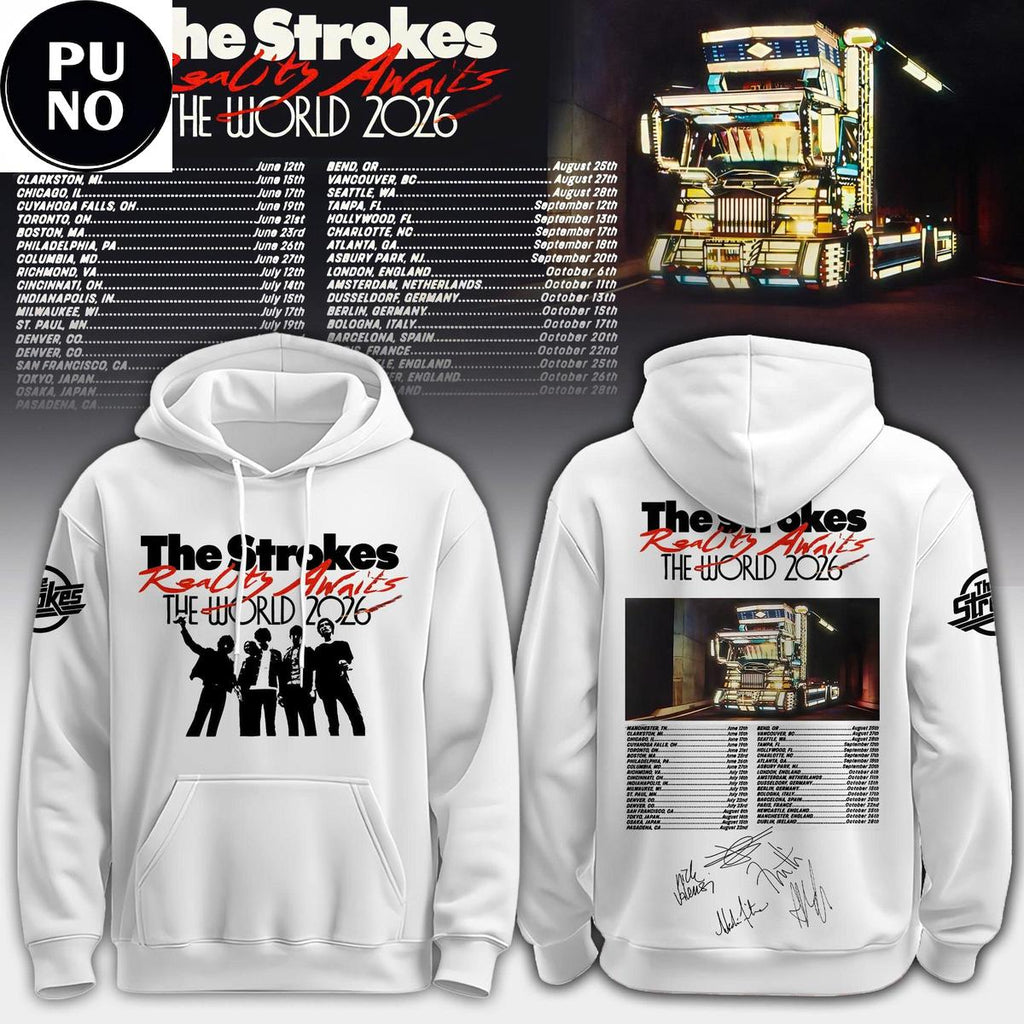 The Strokes Reality Awaits Tour 2026 Hoodie T-Shirt