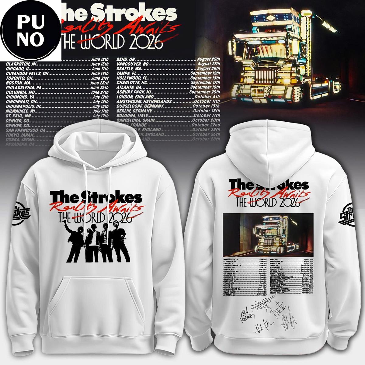 The Strokes Reality Awaits Tour 2026 Hoodie T-Shirt
