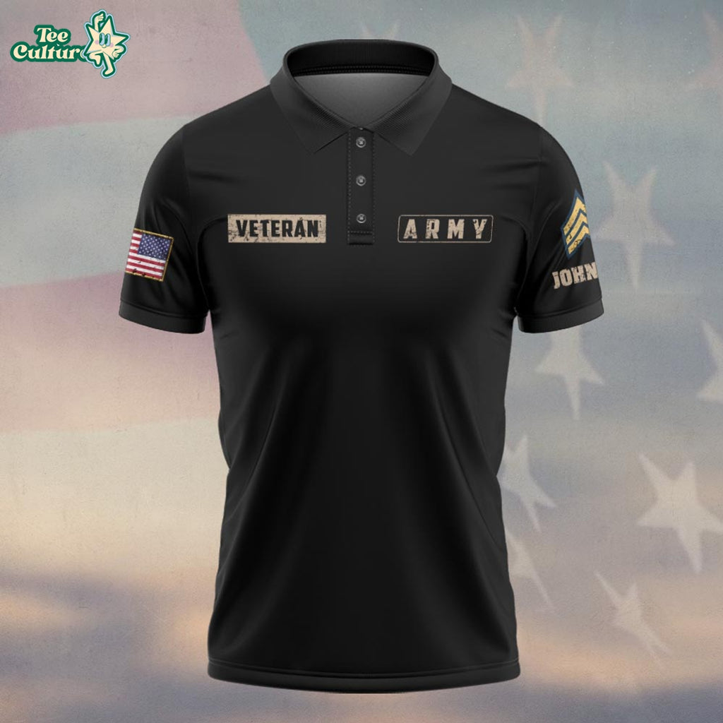 The Uniform Came Off The Courage Stayed, Personalized Realistic Veteran Dad Pride – Polo