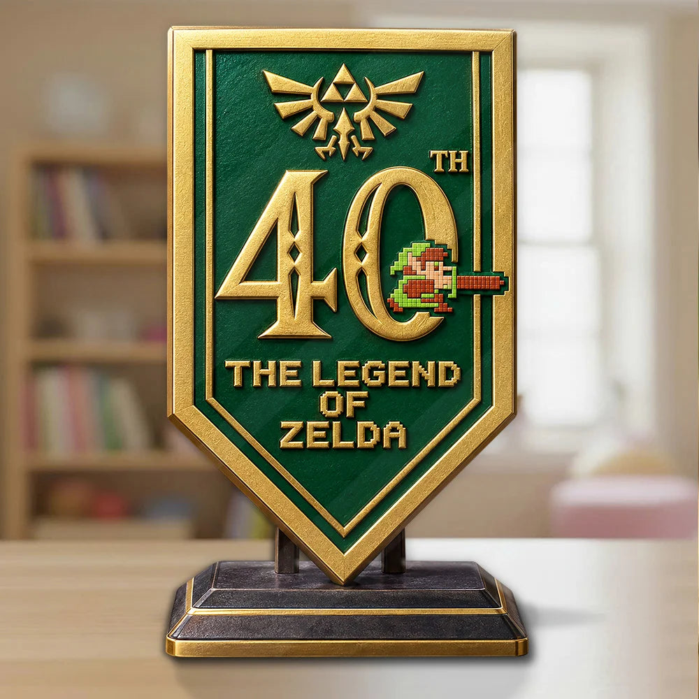 The Legend of Zelda 40th Anniversary Custom Shape Acrylic Plaque – GNE8517