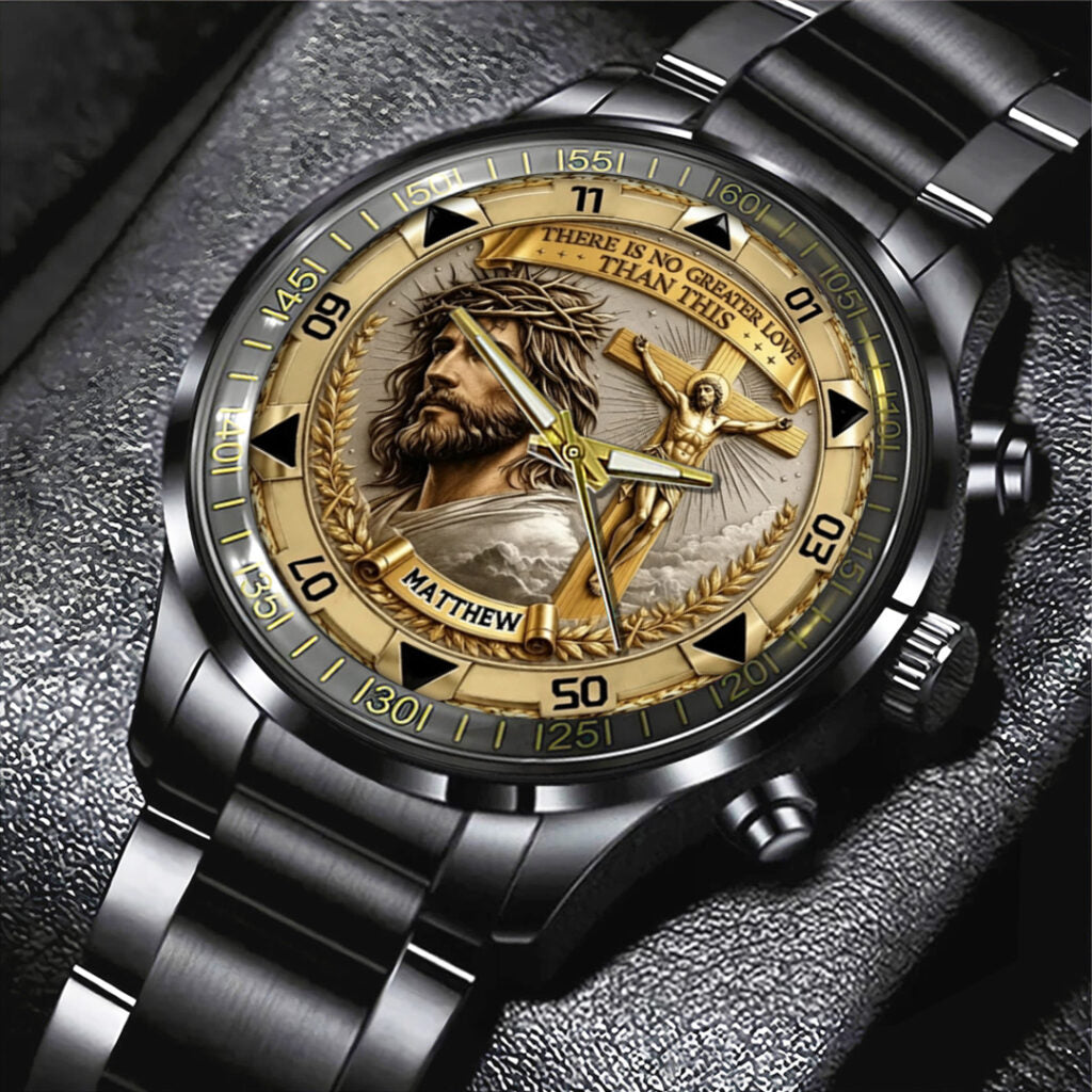 There Is No Greater Love Than This Black Stainless Steel Watch - TANTN24702