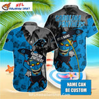 Tiki Surf Carolina Panthers Hawaiian Shirt – Custom Name