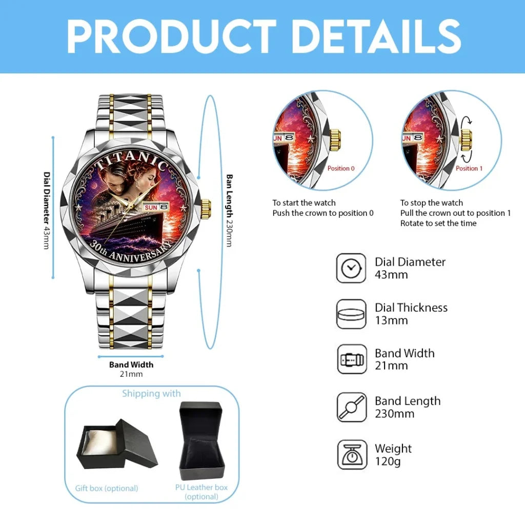 Titanic 30th Anniversary Alloy Luxury Quartz Watch - HOATT20772