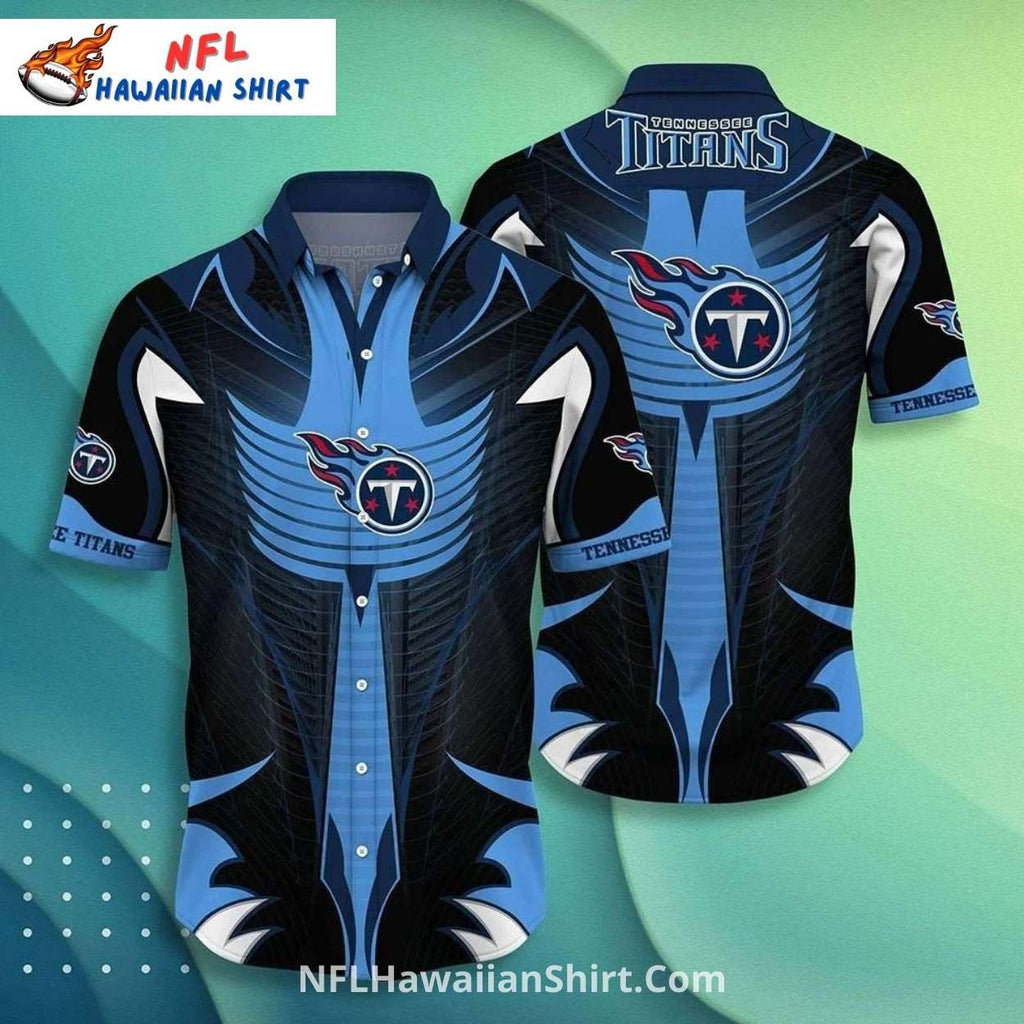 Titans Hawaiian Shirt – Bold Armor-Inspired Blue Design