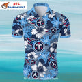 Titans Hawaiian Shirt – Floral Hibiscus And Logo Pattern