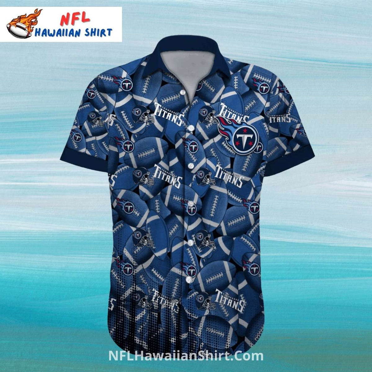 Titans Hawaiian Shirt – Football Pattern Design