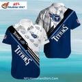 Titans Hawaiian Shirt – Modern Striped And Logo Print