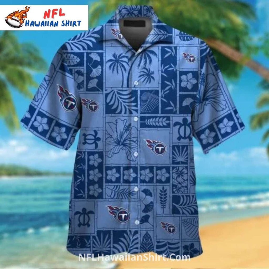 Titans Hawaiian Shirt – Patchwork Turtle And Floral Style