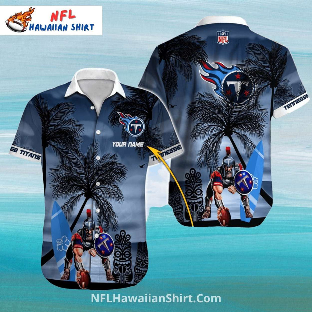 Titans Hawaiian Shirt – Warrior And Palm Tree Design