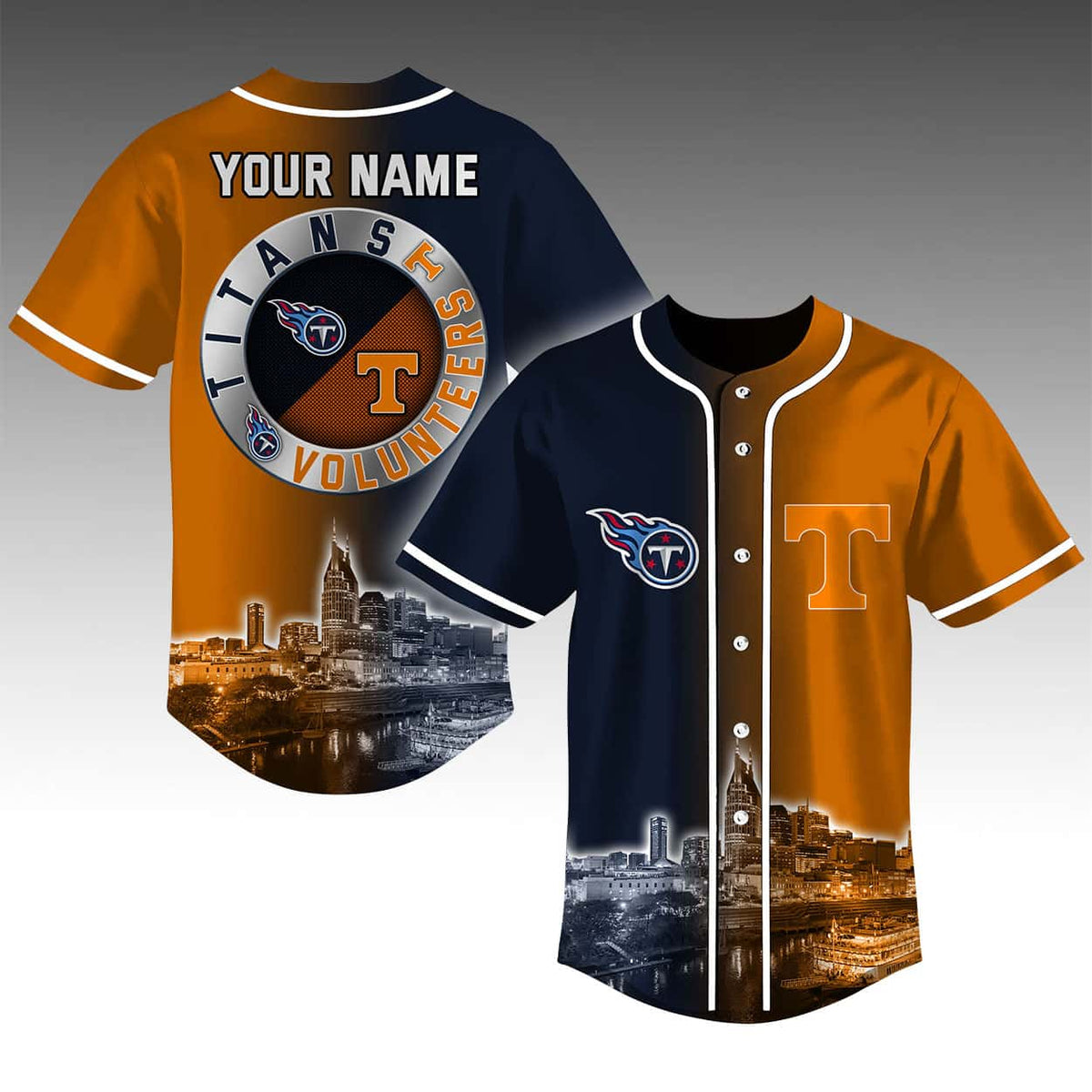 Titans x Volunteers Skyline Baseball Jersey