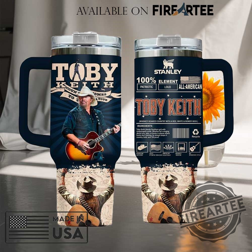 Toby Keith Custom Stanley Tumbler Allamerican Tour Design