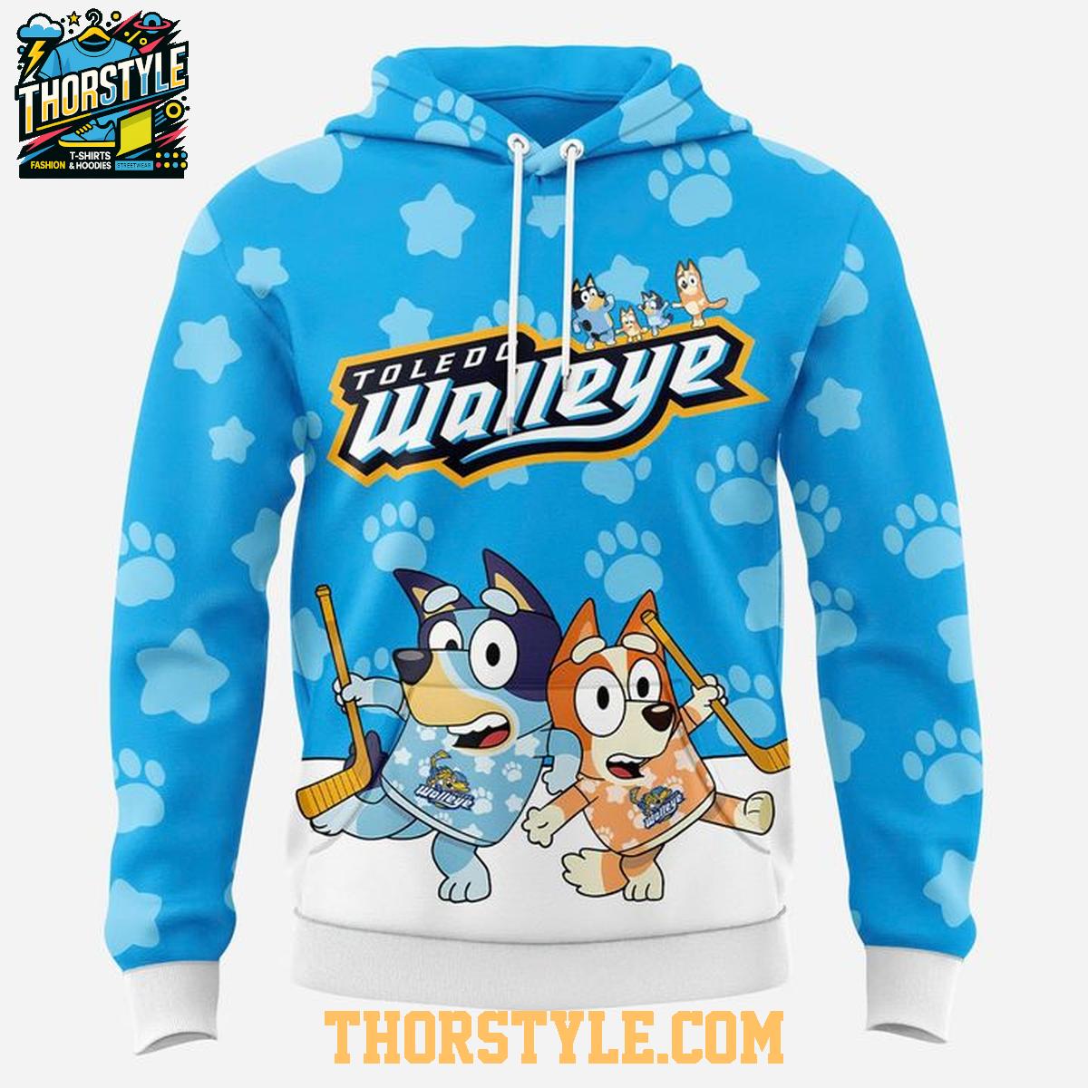 Toledo Walleye Bluey And Bingo Day 2025-2026 Hockey Hoodie T-Shirt