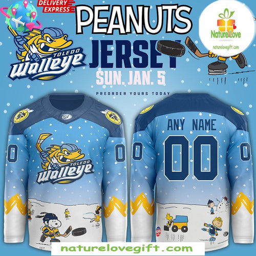 Peanuts Toledo Walleye Limited Edition Hockey Jersey