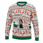 Tom Izzo Naughty List Ugly Christmas Sweater