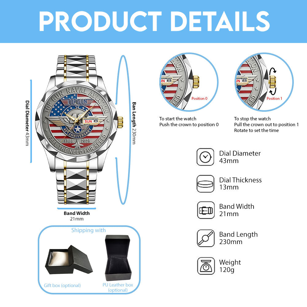 Top Gun 40th Anniversary 2026 Alloy Luxury Quartz Watch - TANTN22497