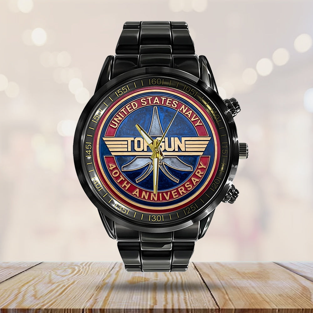 Top Gun 40th Anniversary 2026 Black Stainless Steel Watch - TMTHU2893