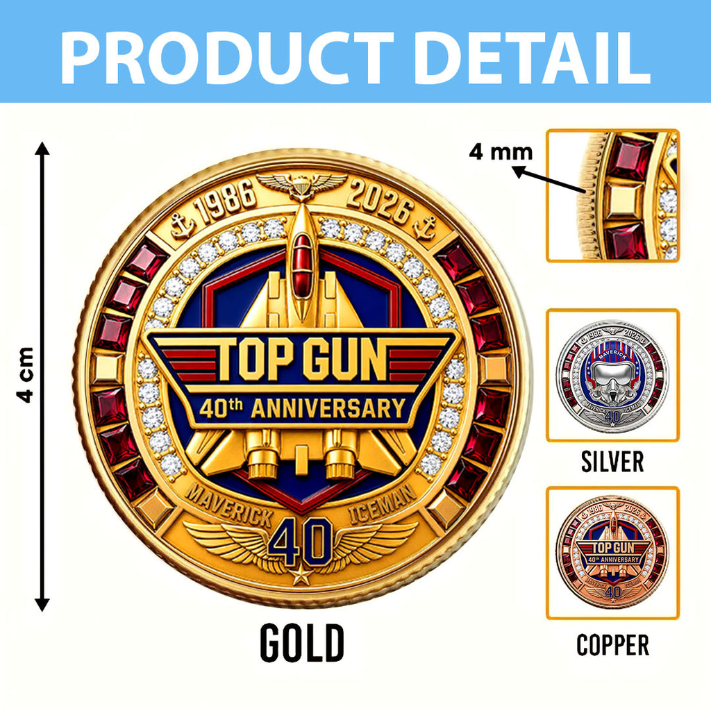 Top Gun 40th Anniversary Commemorative Coin – HOATT17991