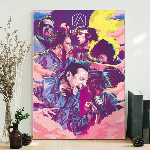 Top Scream All Members Linkin Park Band Poster Canvas