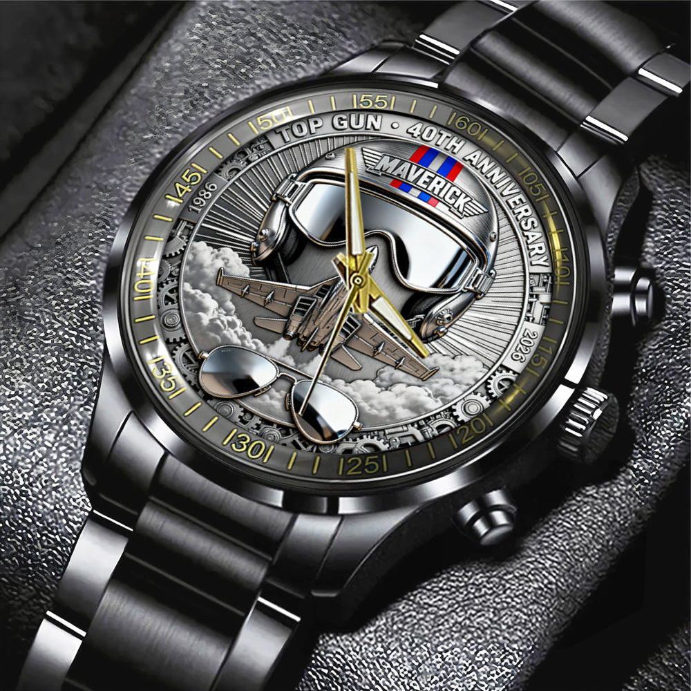 Top Gun 40th Anniversary 2026 Black Stainless Steel Watch - TANTN19726