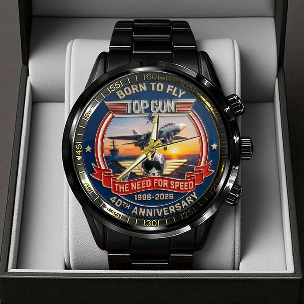 Top Gun 40th Anniversary 2026 Black Stainless Steel Watch - TANTN19749