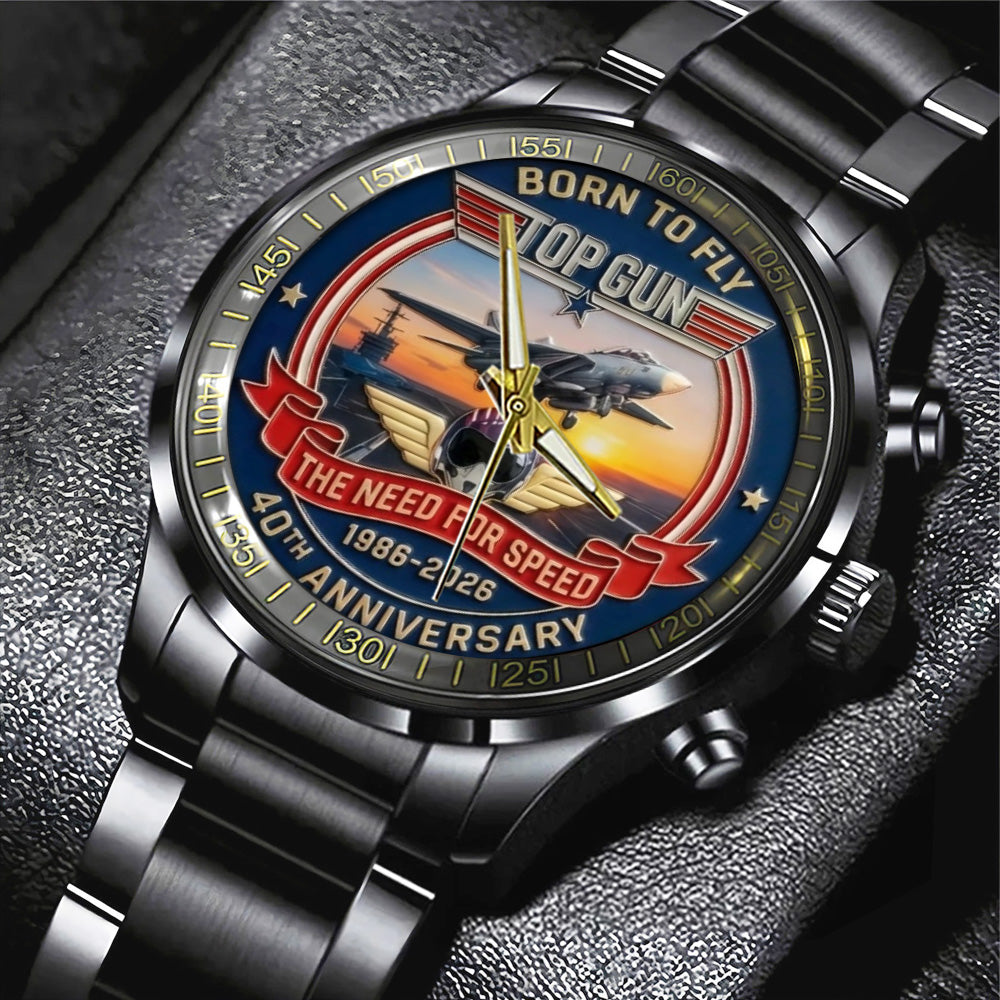 Top Gun 40th Anniversary 2026 Black Stainless Steel Watch - TANTN19749