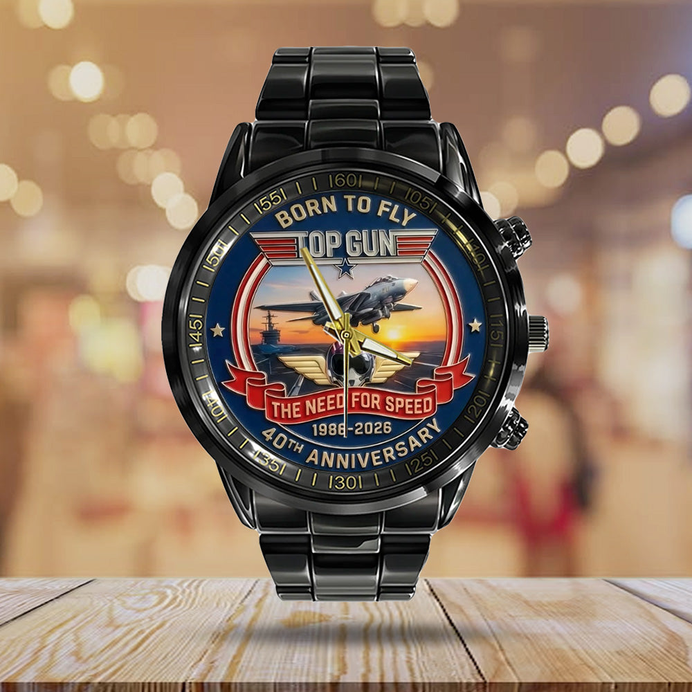 Top Gun 40th Anniversary 2026 Black Stainless Steel Watch - TANTN19749