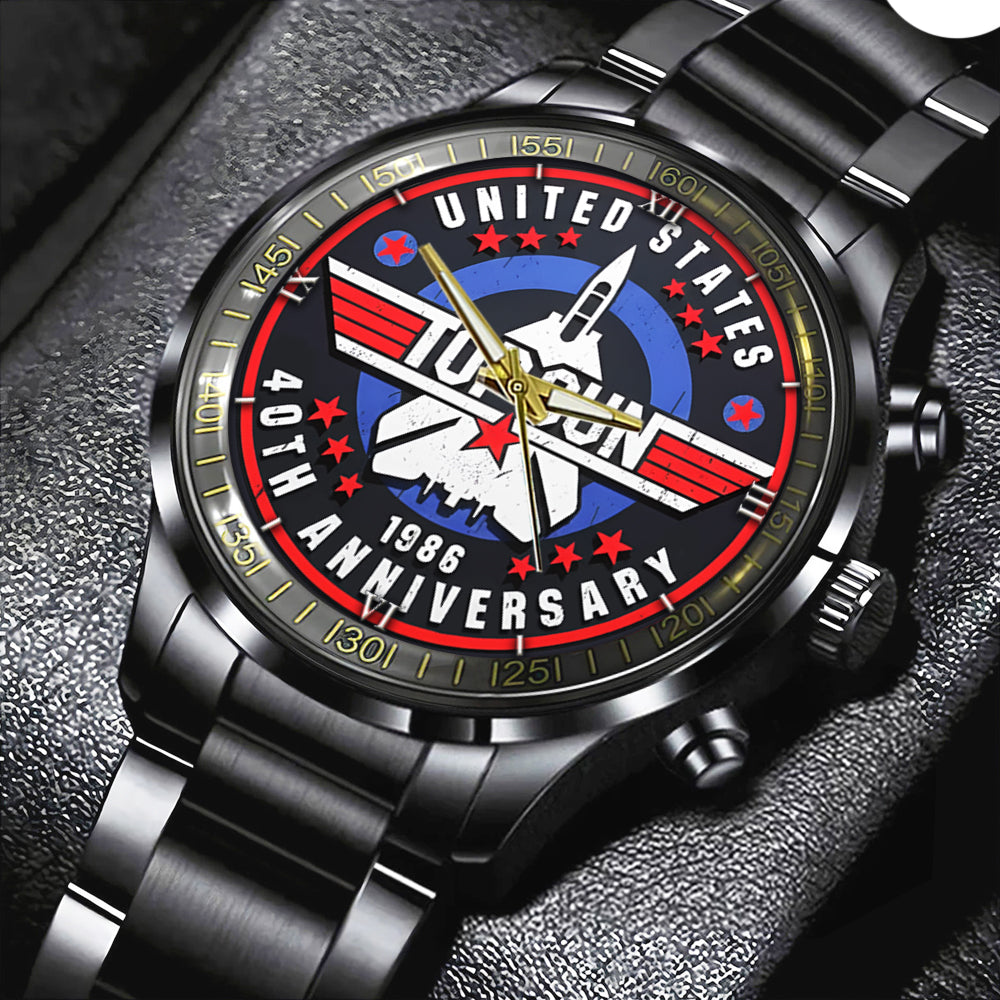 Top Gun 40th Anniversary 2026 Black Stainless Steel Watch - TMTHU2744