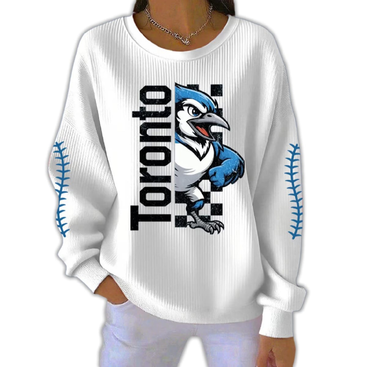 Toronto Baseball Elastic Pit Strip Hoodie T-Shirt