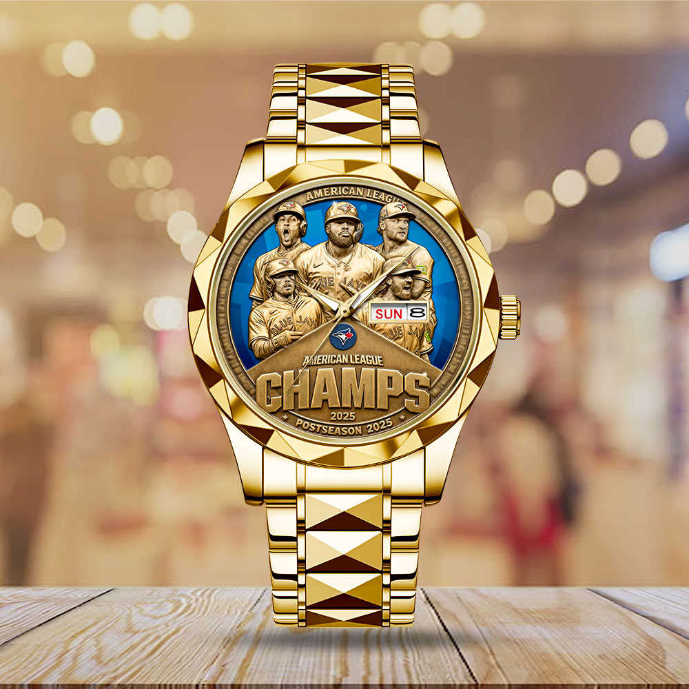Toronto Blue Jays 2025 American League Champions Alloy Luxury Quartz Watch - MAITM13532