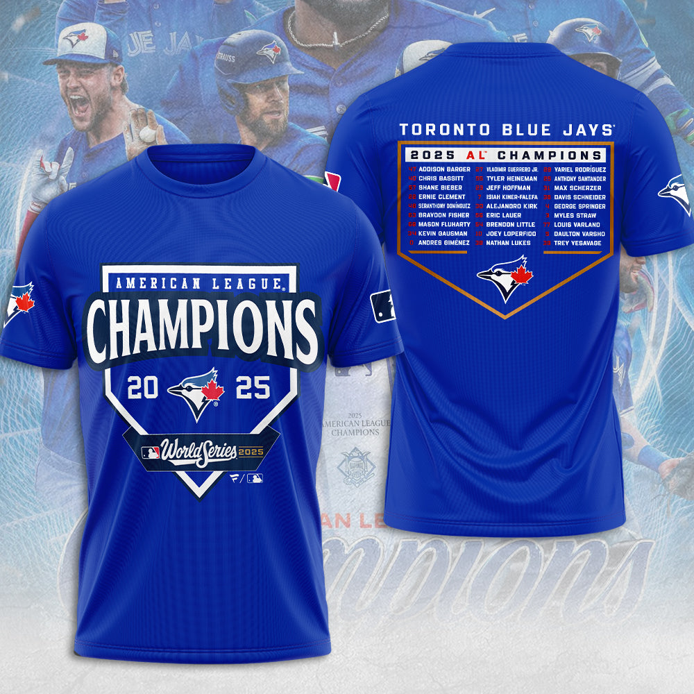 Toronto Blue Jays 2025 American League Champions 3D Apparel – MAITM13600