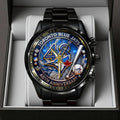 Toronto Blue Jays 48th Anniversary Black Stainless Steel Watch - TANTN17990