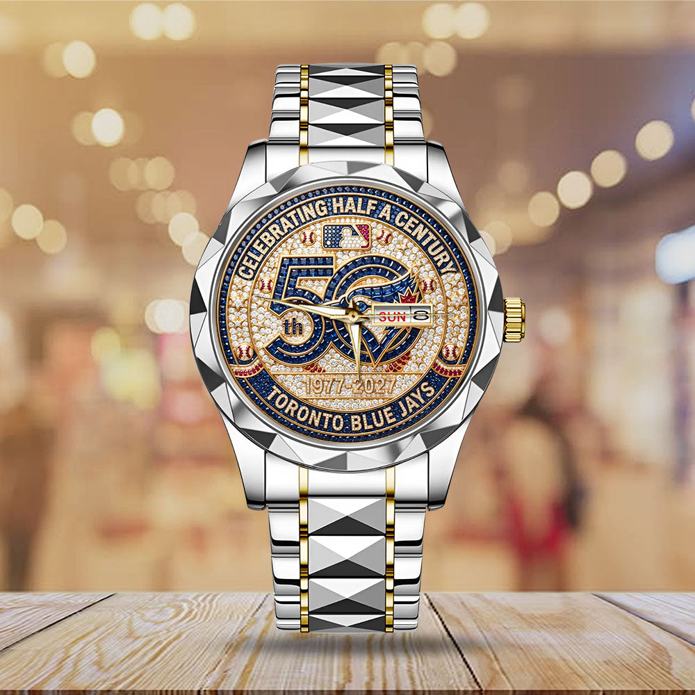 Toronto Blue Jays 50th Anniversary Alloy Luxury Quartz Watch - GNE5916