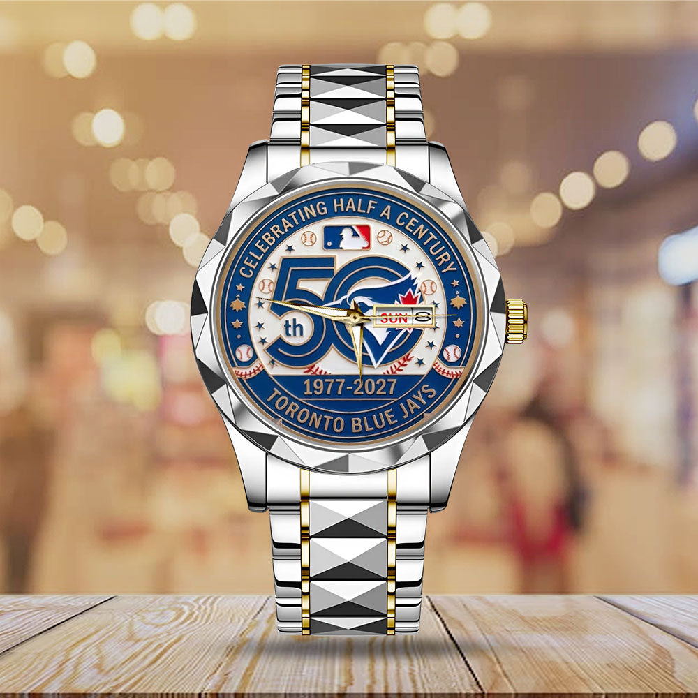 Toronto Blue Jays 50th Anniversary Alloy Luxury Quartz Watch - MAITM15030