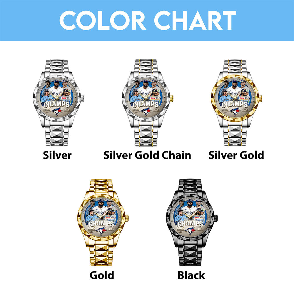 Toronto Blue Jays  2025 American League Champions Alloy Luxury Quartz Watch - TANTN17711