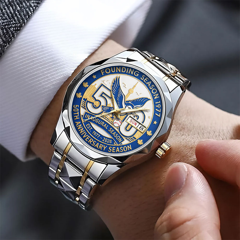 Toronto Blue Jays 50th Anniversary Alloy Luxury Quartz Watch - TANTN21526