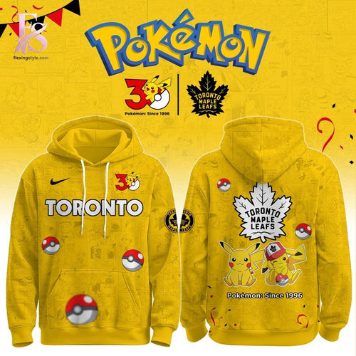 Toronto Maple Leafs Pokemon 30th Anniversary Hoodie