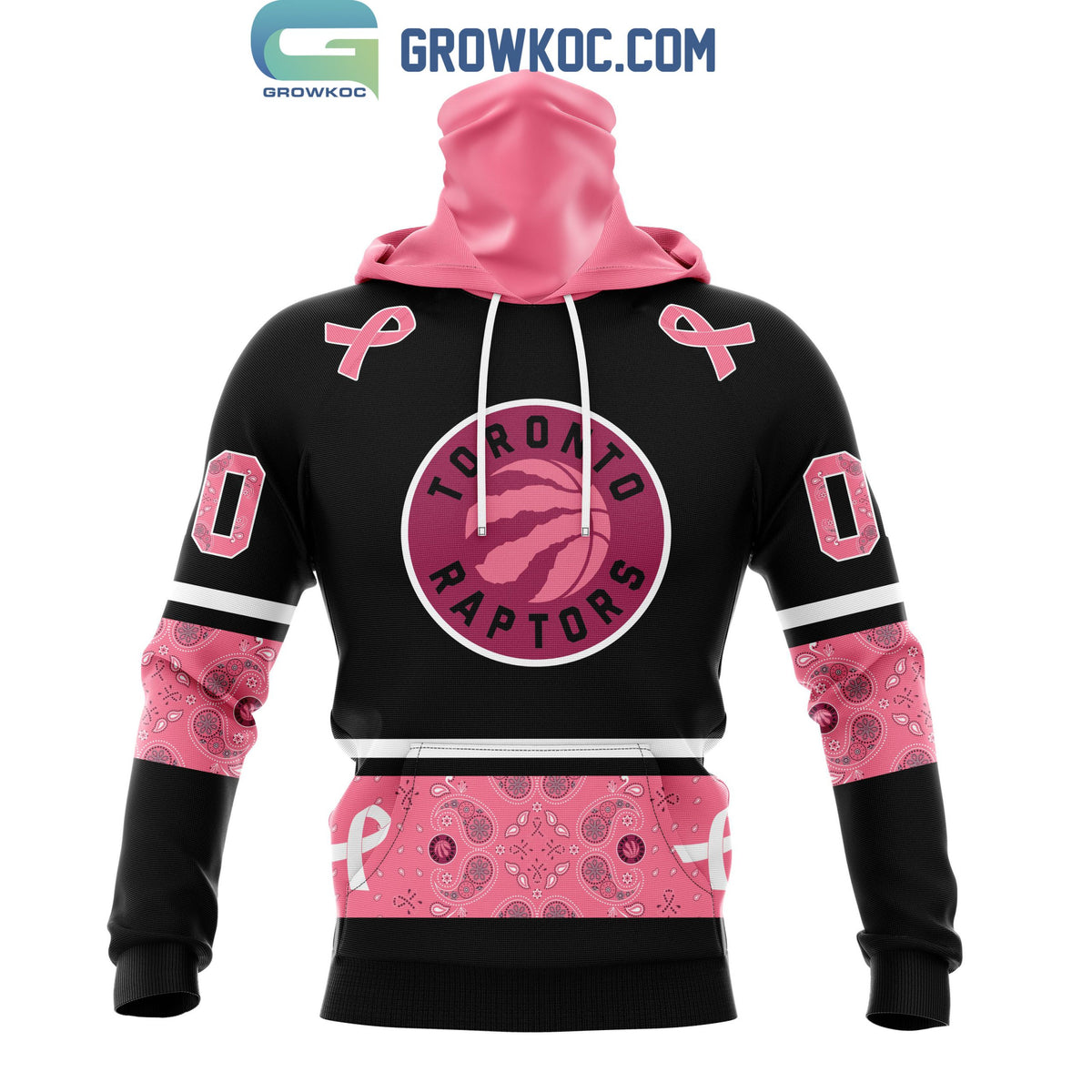 Toronto Raptors NBA Special Design Paisley Design We Wear Pink Breast Cancer Personalized Hoodie T Shirt