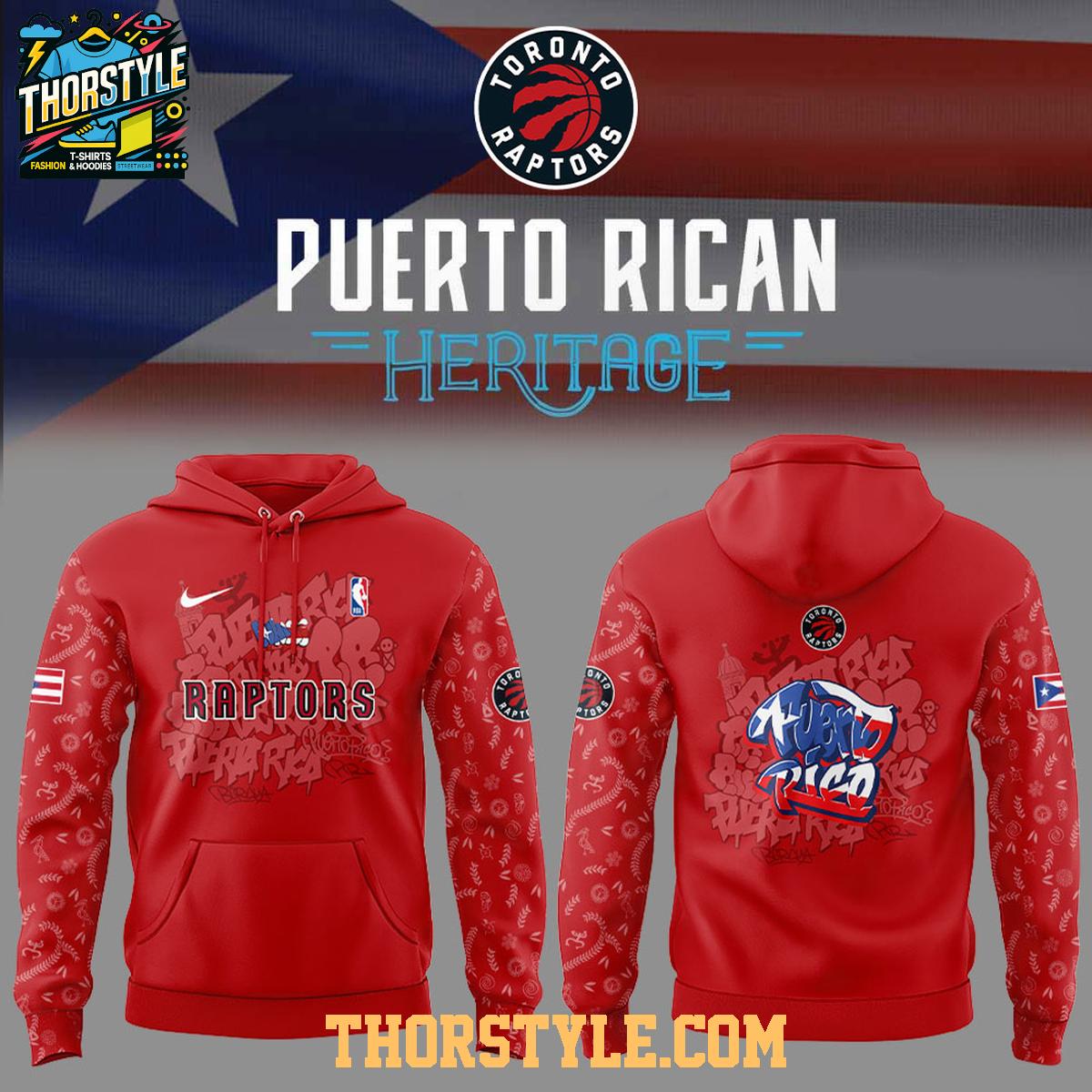 Toronto Raptors Puerto Rican Heritage Root And Culture 2025 Hoodie T-Shirt