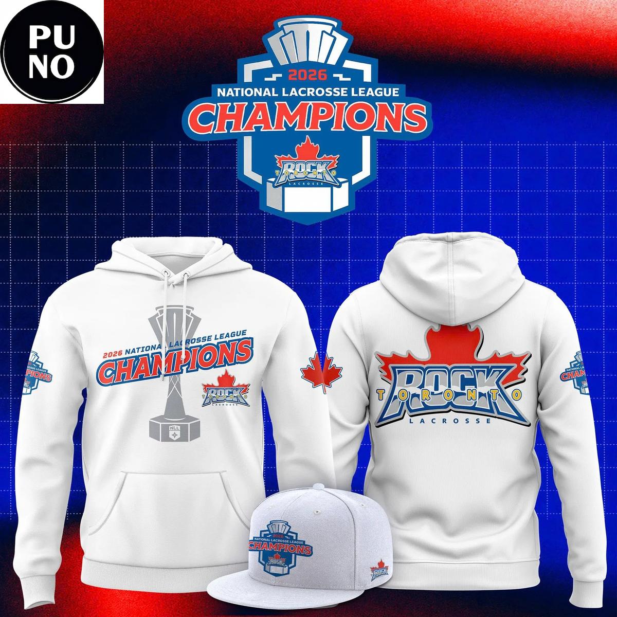 Toronto Rock National Lacrosse League 2026 Champions Hoodie