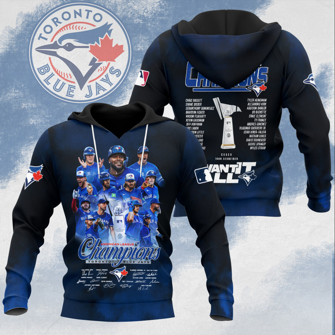 Toronto Blue Jays 2025 American League Champions 3D Apparel – HOATT14519