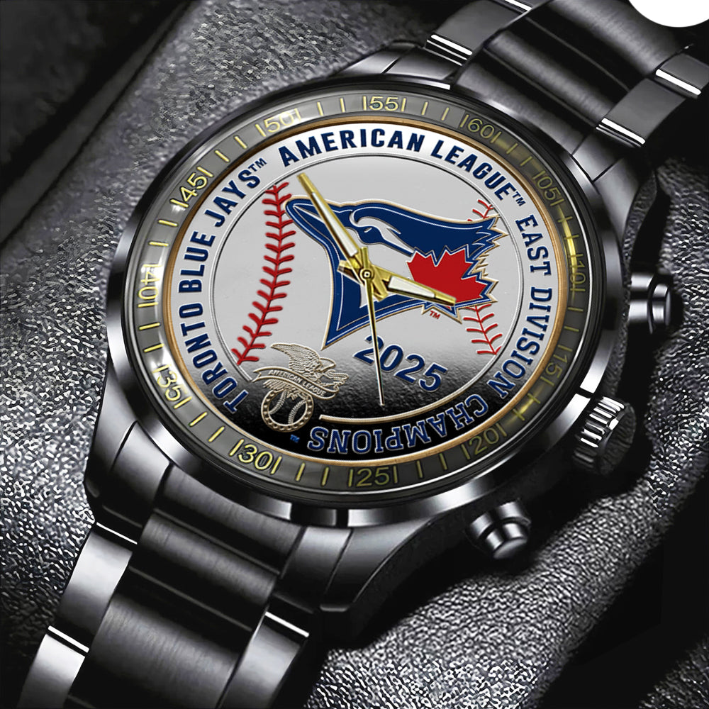 Toronto Blue Jays Black Stainless Steel Watch - TMTHU2201