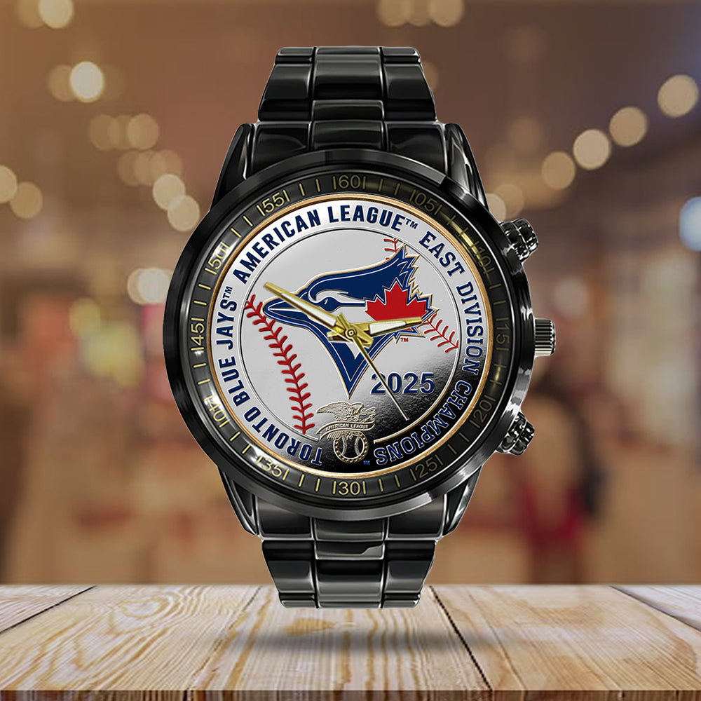 Toronto Blue Jays Black Stainless Steel Watch - TMTHU2201